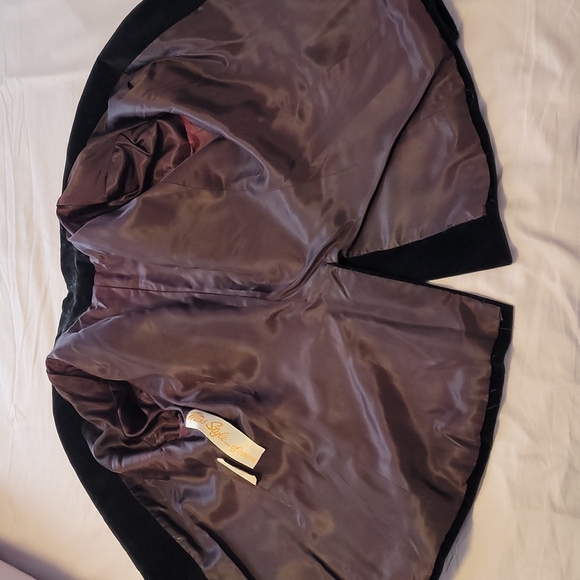 Miss Style of Course vintage 70's black velvet single breated blazer fully lined - Picture 6 of 14